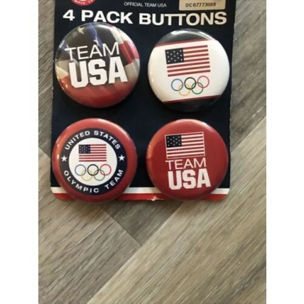 *USA- TEAM USA-BUTTONS 4 PACK NEW - Picture 3 of 4